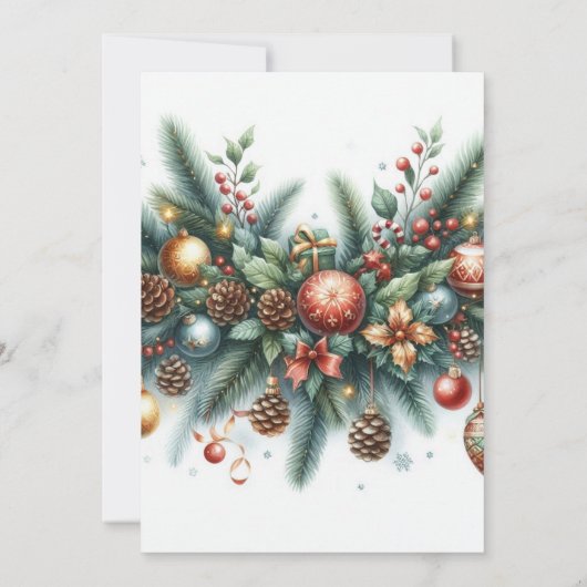 フェスティバルクリスマスガーランドホリデーパーティー 招待状 (裏面)