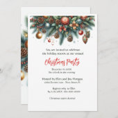 フェスティバルクリスマスガーランドホリデーパーティー 招待状 (正面/裏面)