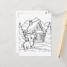 フェスティバルクリスマスキッズカラーリングトナカイ