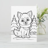 フェスティバルクリスマスキッズ着色キツネ シーズンカード (スタンド正面)