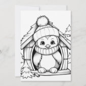 フェスティバルクリスマスキッズ着色ペンギン シーズンカード (正面)