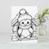 フェスティバルクリスマスキッズ着色ペンギン シーズンカード (スタンド正面)