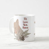 フェスティバルクリスマスキツネおばあちゃん子供 コーヒーマグカップ (正面左)