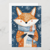 フェスティバルクリスマスキツネグリーティングカード シーズンカード (正面/裏面)