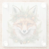 フェスティバルクリスマスキツネ ガラスコースター (裏面)