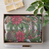 フェスティバルクリスマスキャビン囲まれたホリデーデコ 薄葉紙 (ギフト)