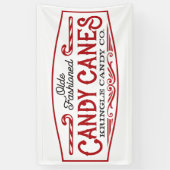フェスティバルクリスマスキャンディーケーン会社キャンディバー 横断幕 (縦)