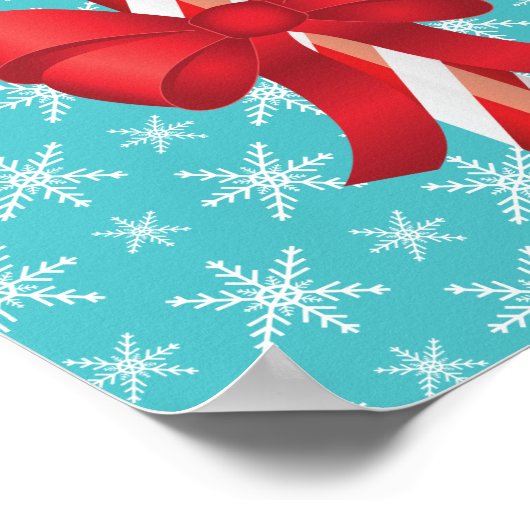 フェスティバルクリスマスキャンディーケーン（弓つき） ポスター (角)