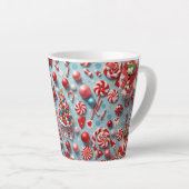 フェスティバルクリスマスキャンディーコーヒー カフェラテマグ (右アングル)