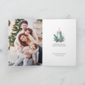 フェスティバルクリスマスキャンドルのパーソナル化写真 カード (内部)