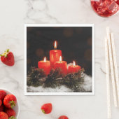 フェスティバルクリスマスキャンドル スタンダードランチョンナプキン (インサイチュ)