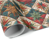 フェスティバルクリスマスキルテッドパターン ラッピングペーパー (ロールコーナー)