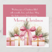フェスティバルクリスマスギフトフラットホリデーカード シーズンカード (正面/裏面)