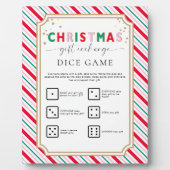 フェスティバルクリスマスギフト交換サイコロゲームの看板 フォトプラーク (正面)