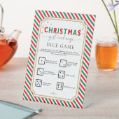 フェスティバルクリスマスギフト交換サイコロゲームの看板 台座サイン (インサイチュ)
