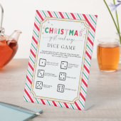 フェスティバルクリスマスギフト交換サイコロゲームの看板 台座サイン (インサイチュ)