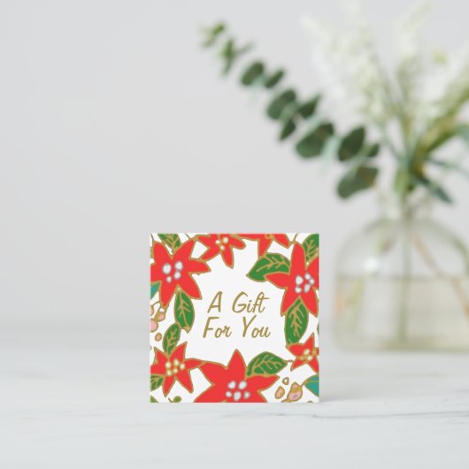 フェスティバルクリスマスギフト券 スクエア名刺 (スタンド正面)