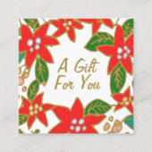 フェスティバルクリスマスギフト券 スクエア名刺 (正面)