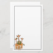 フェスティバルクリスマスギラフェスホリーリース 便箋 (正面/裏面)