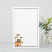 フェスティバルクリスマスギラフェスホリーリース 便箋 (スタンド正面)