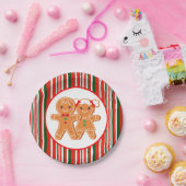 フェスティバルクリスマスギンジャーブレッドホリデーパーティー ペーパープレート (パーティー)