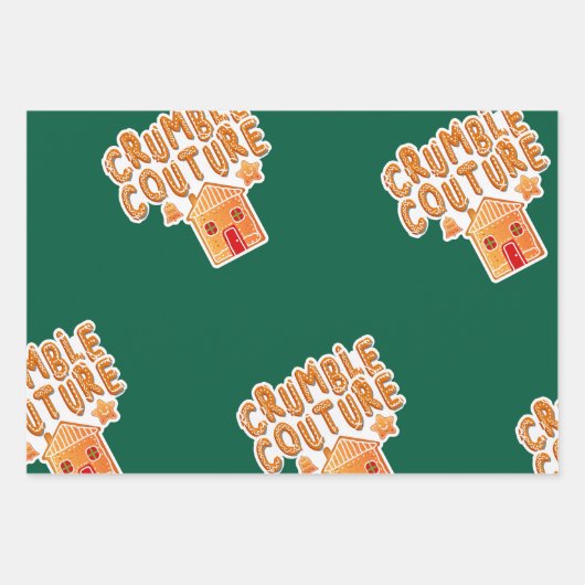 フェスティバルクリスマスクッキーギフトラップ ラッピングペーパーシート (正面3)