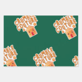 フェスティバルクリスマスクッキーギフトラップ ラッピングペーパーシート (正面)