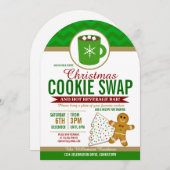 フェスティバルクリスマスクッキースワップパーティの招待状 招待状 (正面/裏面)