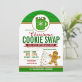 フェスティバルクリスマスクッキースワップパーティの招待状 招待状 (スタンド正面)