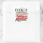 フェスティバルクリスマスクッキーベーキングクルーのワードアート スクエアシール (バッグ)