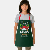 フェスティバルクリスマスクッキーベーキングクルーユニセックスキッズ エプロン (インサイチュ)