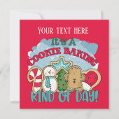 フェスティバルクリスマスクッキーベーキングパーティー 招待状 (正面)