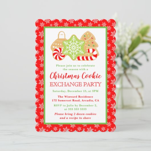 フェスティバルクリスマスクッキー交換パーティー 招待状 (スタンド正面)