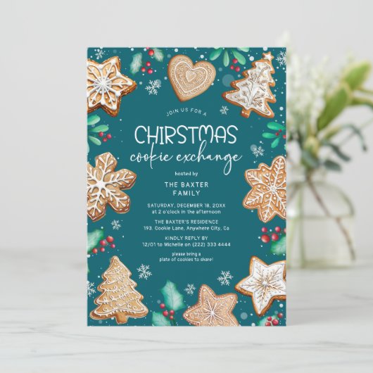 フェスティバルクリスマスクッキー交換パーティー 招待状 (スタンド正面)
