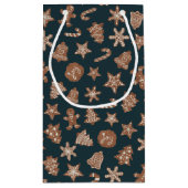 フェスティバルクリスマスクッキー緑 スモールペーパーバッグ (裏面)