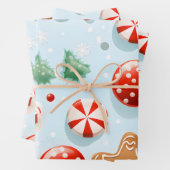 フェスティバルクリスマスクッキー&キャンディ ラッピングペーパーシート (インサイチュ)