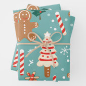 フェスティバルクリスマスクッキー&キャンディ ラッピングペーパーシート (インサイチュ)