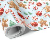 フェスティバルクリスマスクッキー&キャンディ ラッピングペーパー (ロールコーナー)
