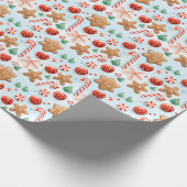 フェスティバルクリスマスクッキー&キャンディ ラッピングペーパー (角)