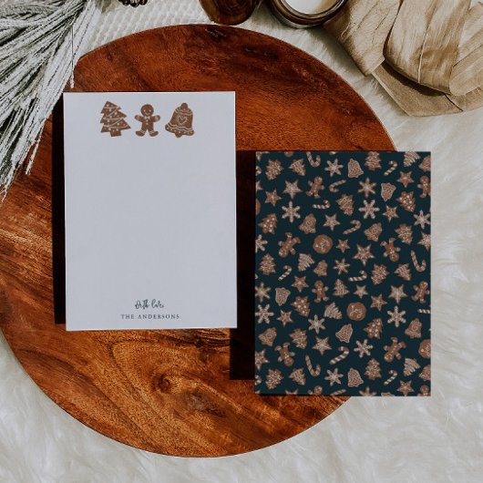 フェスティバルクリスマスクッキー ノートカード