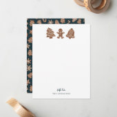 フェスティバルクリスマスクッキー ノートカード (正面/裏面インサイチュ)