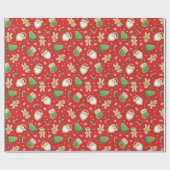 フェスティバルクリスマスクッキー ラッピングペーパー (フラット)