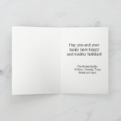 フェスティバルクリスマスクリスマスホリーリースモノグラム シーズンカード (内部)