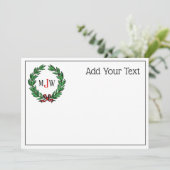 フェスティバルクリスマスクリスマスホリーリースモノグラム シーズンカード (スタンド正面)