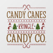 フェスティバルクリスマスクリングルキャンディ会社 ウィンドウサイン (シート)