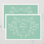 フェスティバルクリスマスクレストラインアートミストレトーミント シーズンカード (正面/裏面)