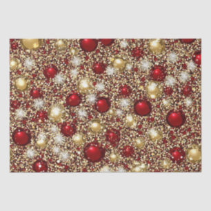 フェスティバルクリスマスグリッターパター 薄葉紙