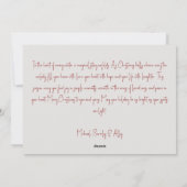 フェスティバルクリスマスグリーティングカードとポインセチア シーズンカード (裏面)