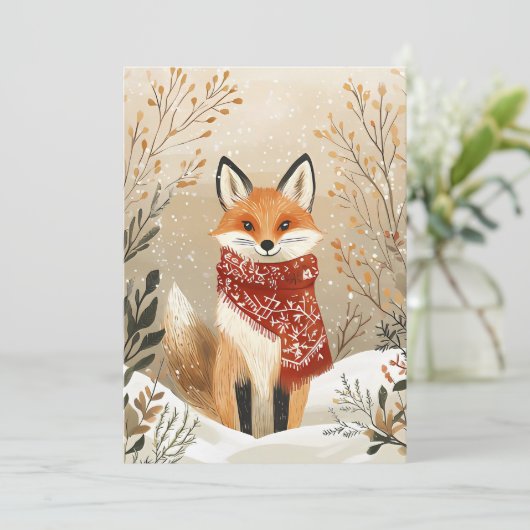フェスティバルクリスマスグリーティングカードクリスマスキツネ シーズンカード (スタンド正面)