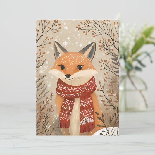 フェスティバルクリスマスグリーティングカードクリスマスキツネ シーズンカード (スタンド正面)